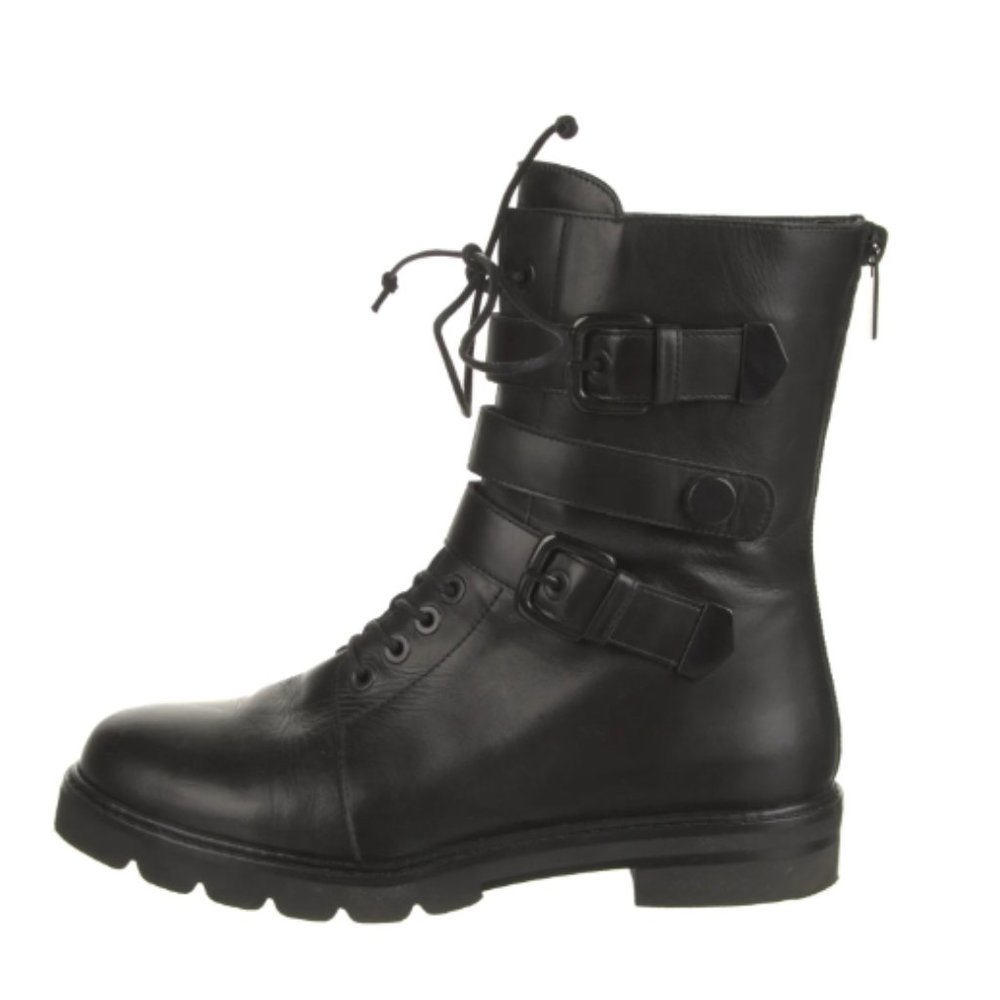 Stuart Weitzman Urbanite Calf Leather Combat Boots